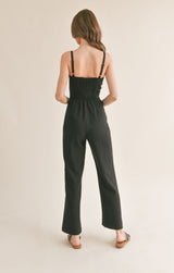 Serene V Cutout Jumpsuit Black