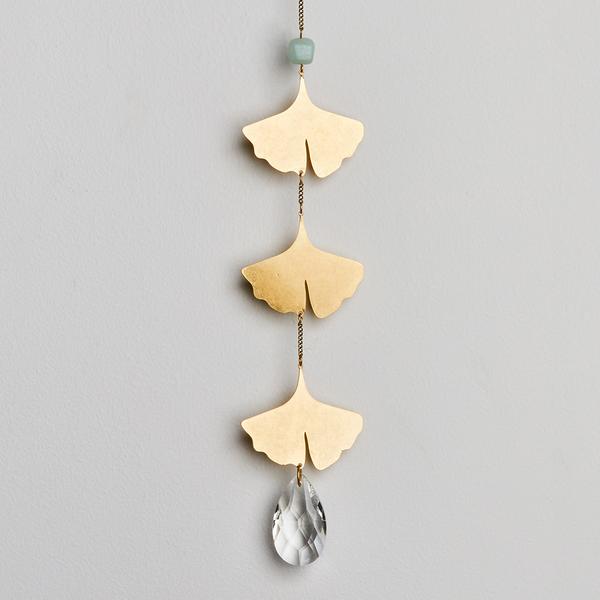 Crafted Suncatcher Botanical Leaf | Amazonite
