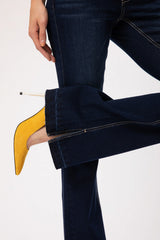 Light Seam Split Hem Flare Dark