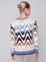 Space Dye Knit Sweater Denim