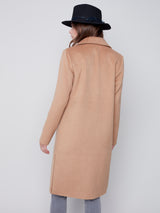 Side Slit Long Coat  Truffle