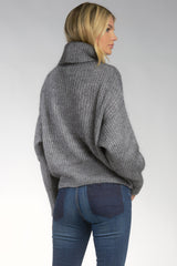 Turtleneck Thick Knit Sweater Charcoal
