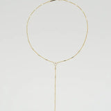 Shiny Crystal Cluster Lariat Necklace