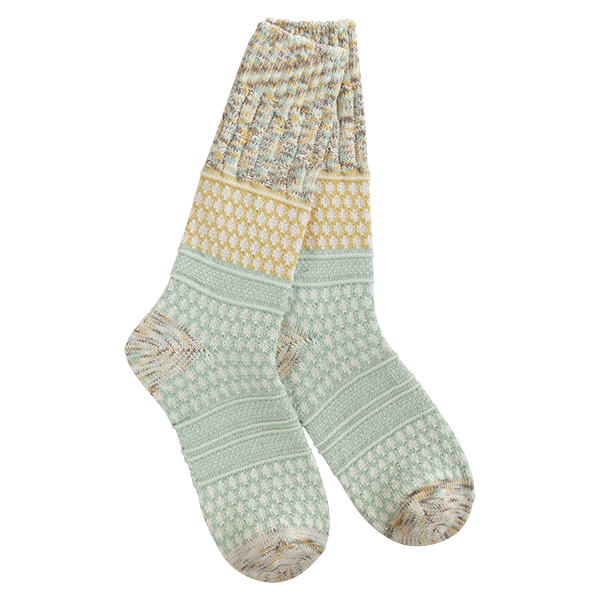 Weekend Gallery Textured Crew Sock Frosty Multi