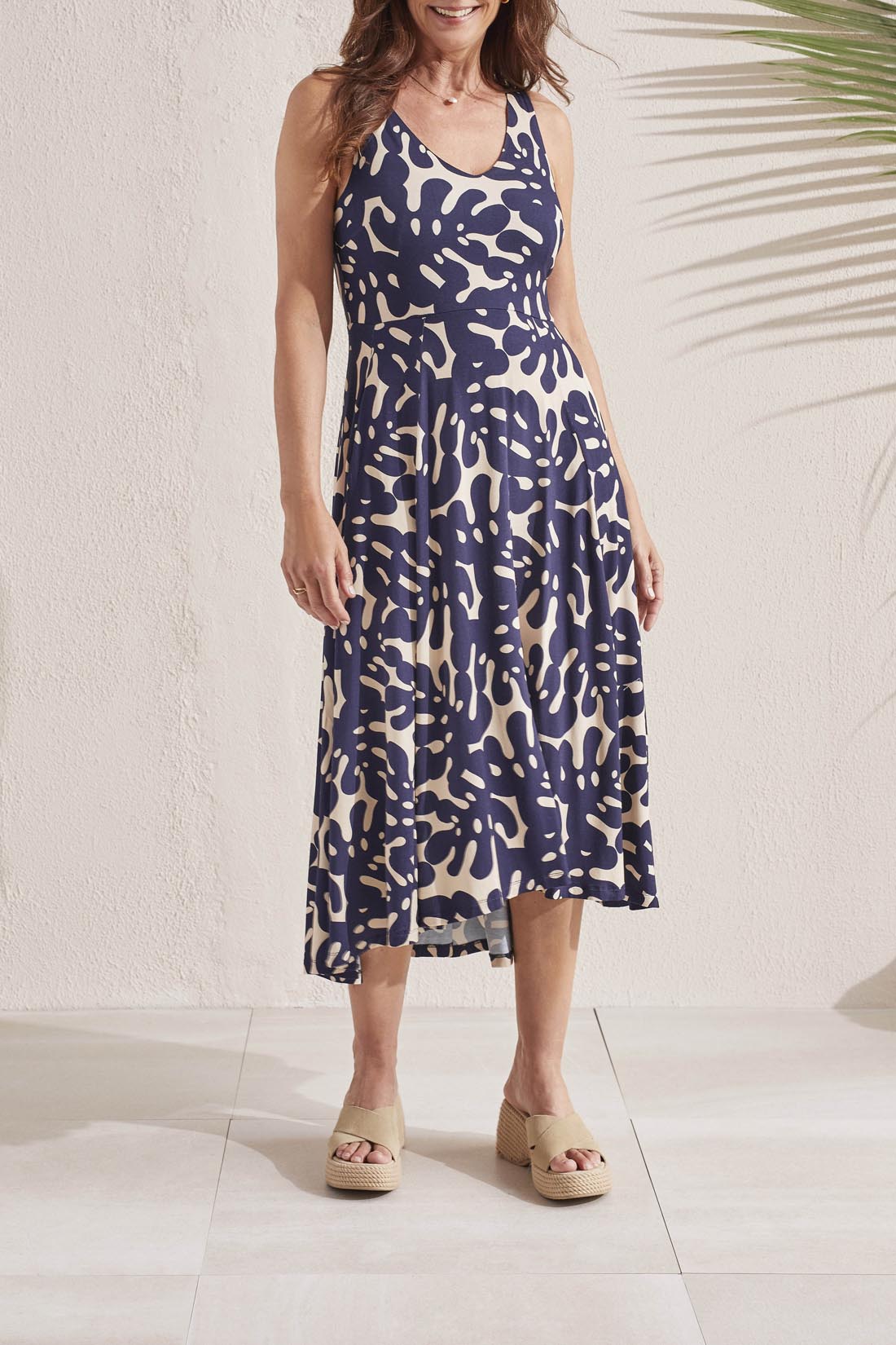 Sleeveless High Low Dress Jet Blue