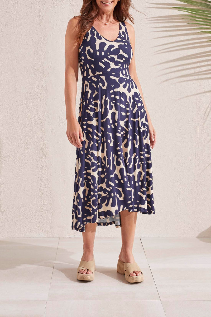 Sleeveless High Low Dress Jet Blue