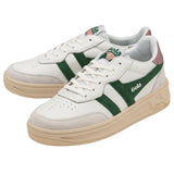 Topspin Sneakers White, Evergreen + Pastel Pink