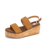 Jeju Platform Sandals Tan