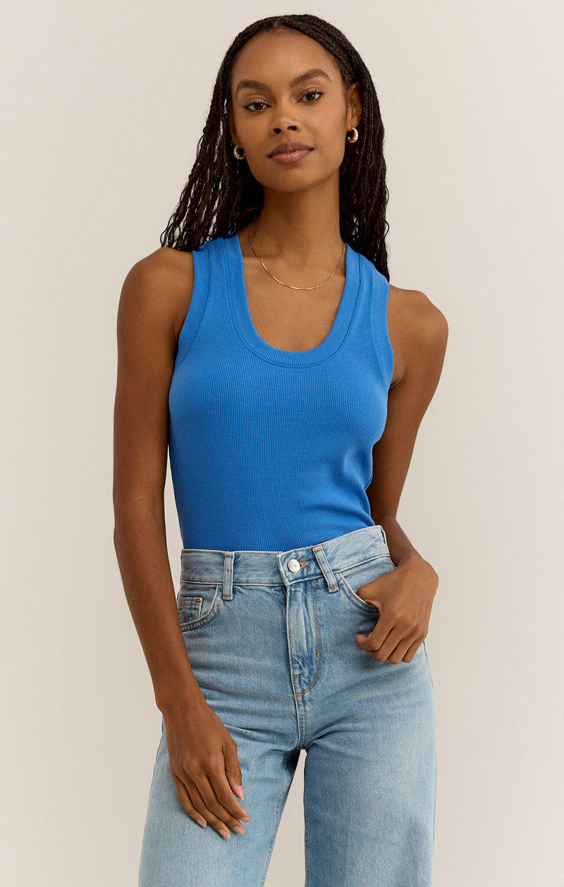 Sirena Rib Tank Blue Wave