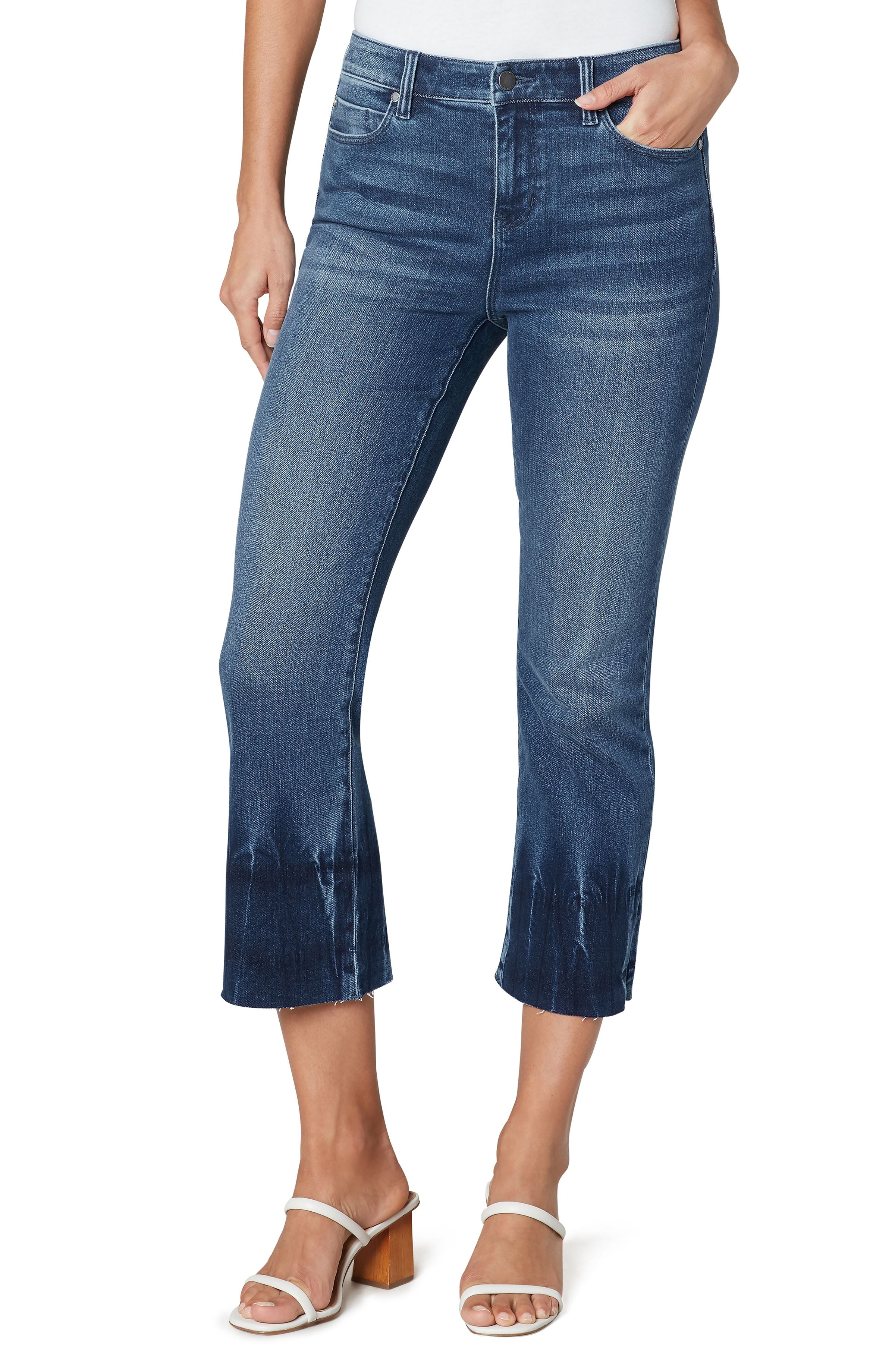 Hannah Cut Hem Crop Flare Jeans Preen