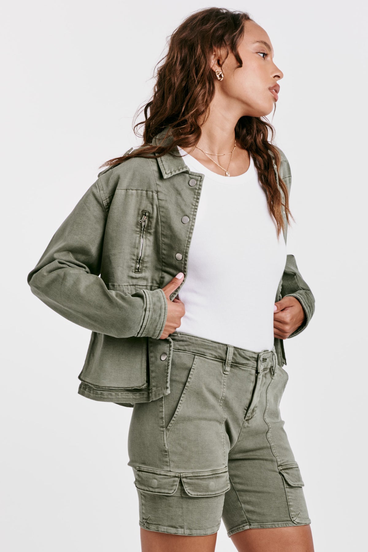 Mimi Utility Jacket Army Moss