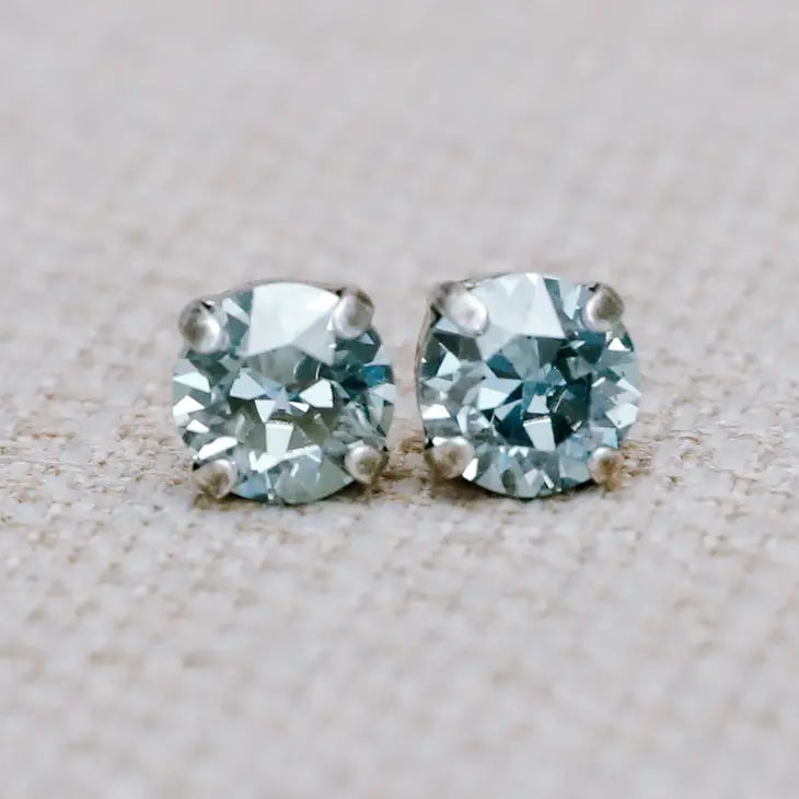 Jen Post Earrings Aqua Champagne