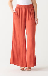High Waist Flowy Wide Leg Pants Copper