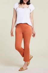 Pull On Kick Flare Capri Spice