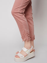 Frayed Hem Denim Pant Nougat