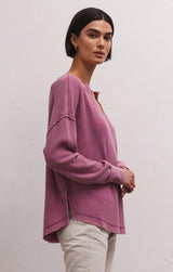 Driftwood Thermal Long Sleeve Top Azalea