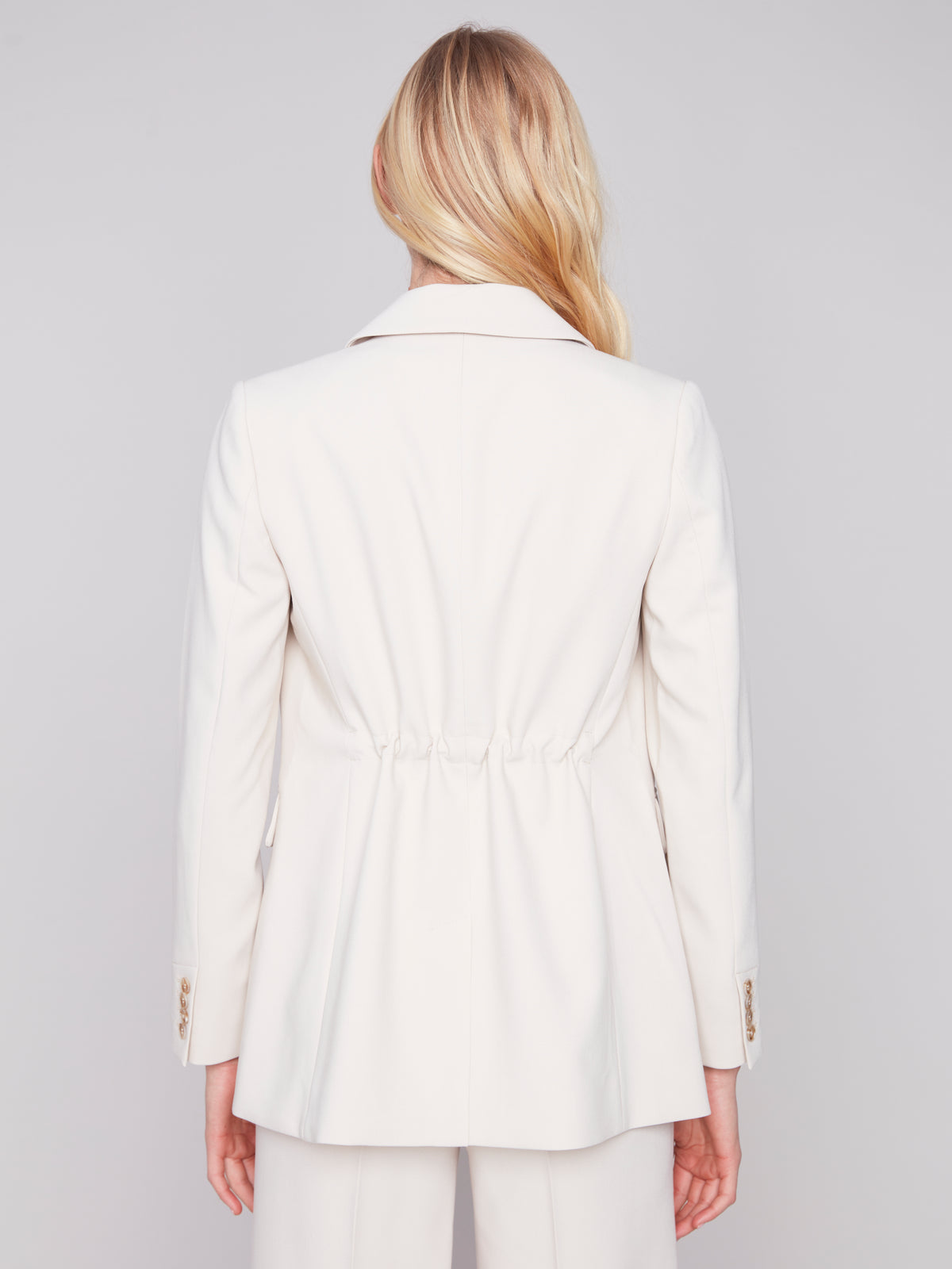 Single Button Air Flow Blazer Beige