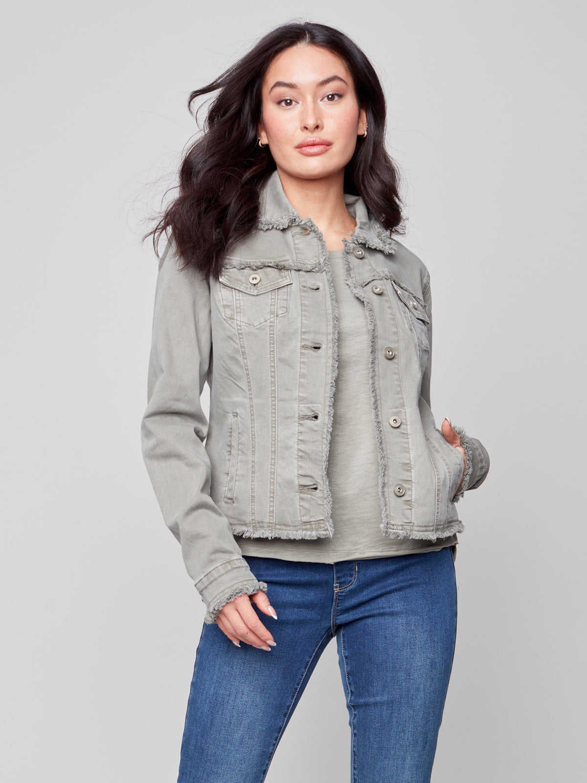 Stretch Twill Jean Jacket Celadon