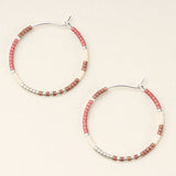 Chromacolor Miyuki Small Hoop Earrings Blush Multi + Silver