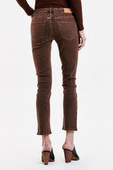 Blaire Hi Rise Slim Ankle Straight Root Beer