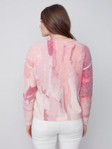 Reversible Printed Sweater Orchid
