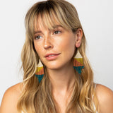 Erin Ombre Beaded Earrings Peacock