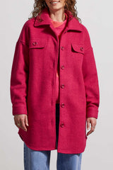 Stretched Boiled Wool Jacket Dahlia