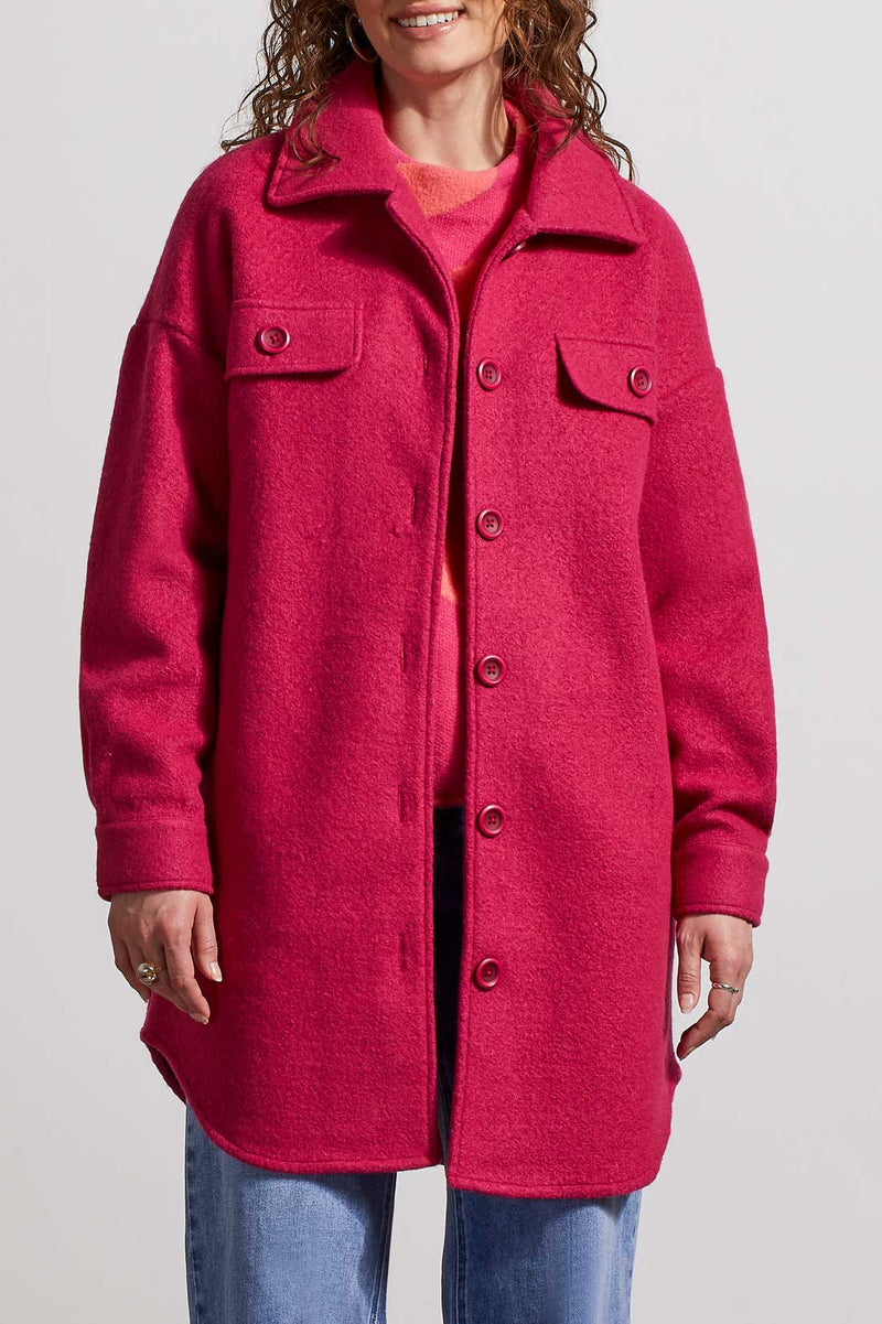 Stretched Boiled Wool Jacket Dahlia