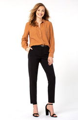 Kelsey 29" Knit Trouser  Rust/Black Dash