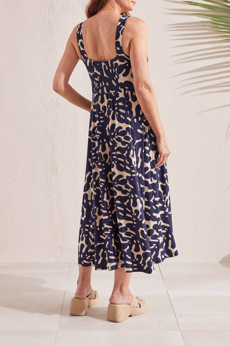 Sleeveless High Low Dress Jet Blue