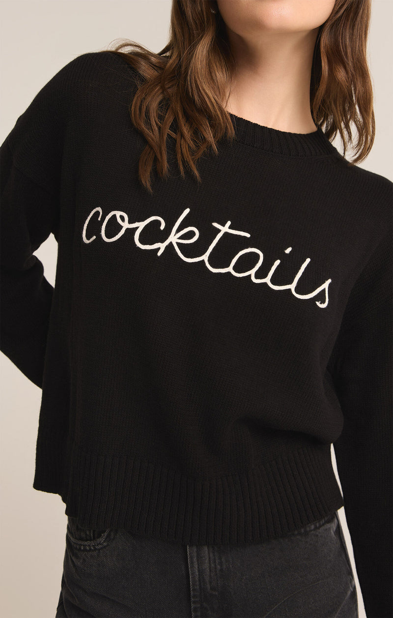 Cocktails Sweater Black