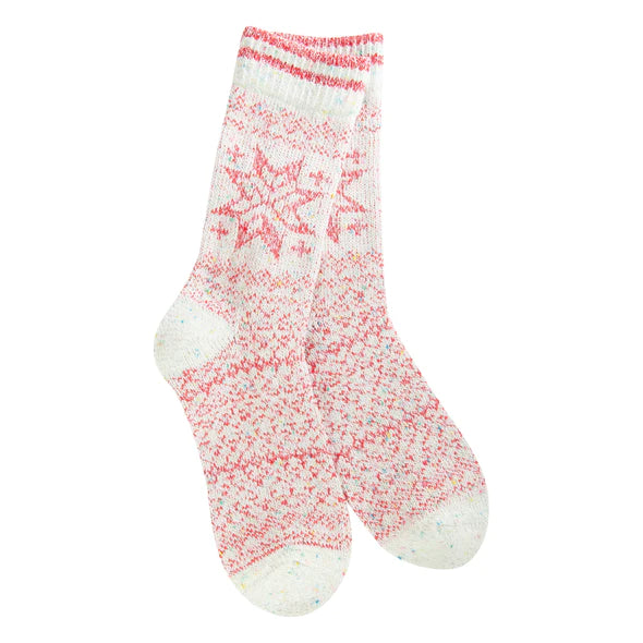 Weekend Holiday Confetti Crew Socks Red Multi