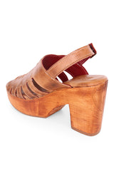 Fontella Heeled Sandals Tan Rustic