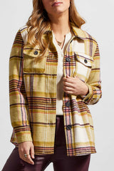 Wool Cozy Pocket Shacket Chartreuse