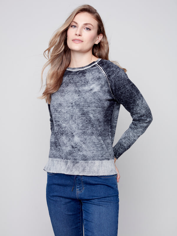 Washed Out Sweater Black