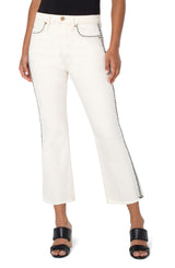Piping Detail High Waisted Crop Flare Seaside Dunes