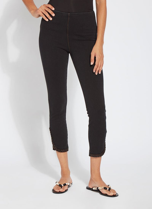 Happy Hour Braided Crop Jean Midtown Black