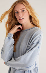 Knit Denim Modern Weekender Washed Indigo