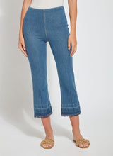 Daria Contrast Hem Crop Mid Wash