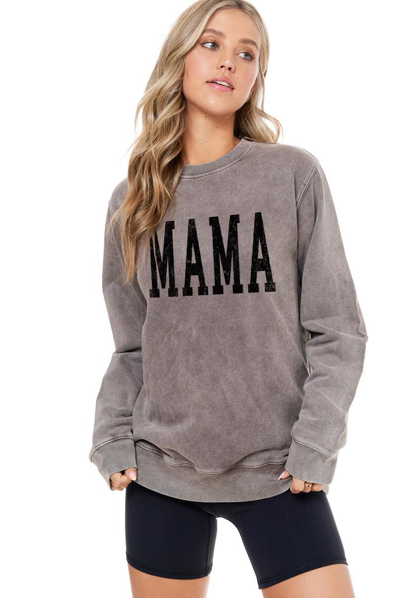 MAMA Graphic Relax Fit Sweatshirt Choco