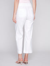Printed Crop Linen Blend Pants Flourish