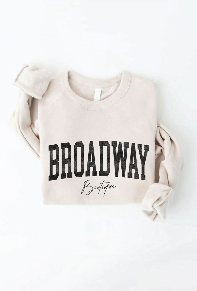 Broadway Boutique Collegiate Fleece Pullover Heather Dust