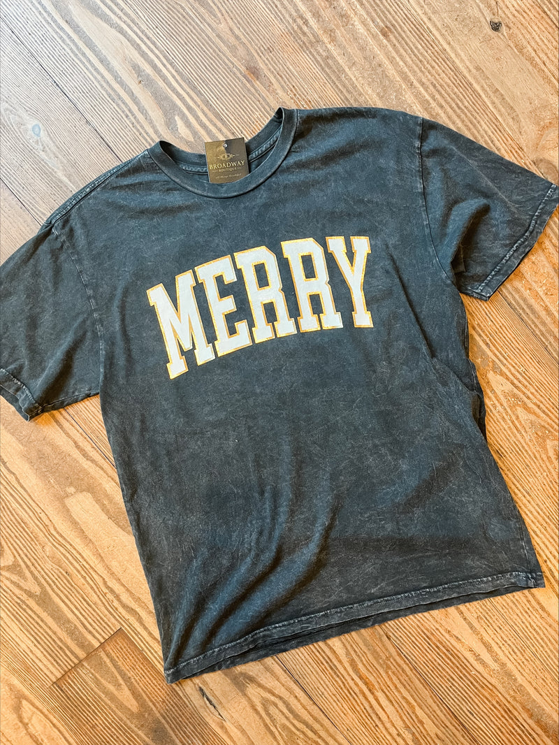 Merry Foil Mineral Graphic Tee Mineral Black
