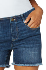 Gia Glider Fray Hem Short Escondido