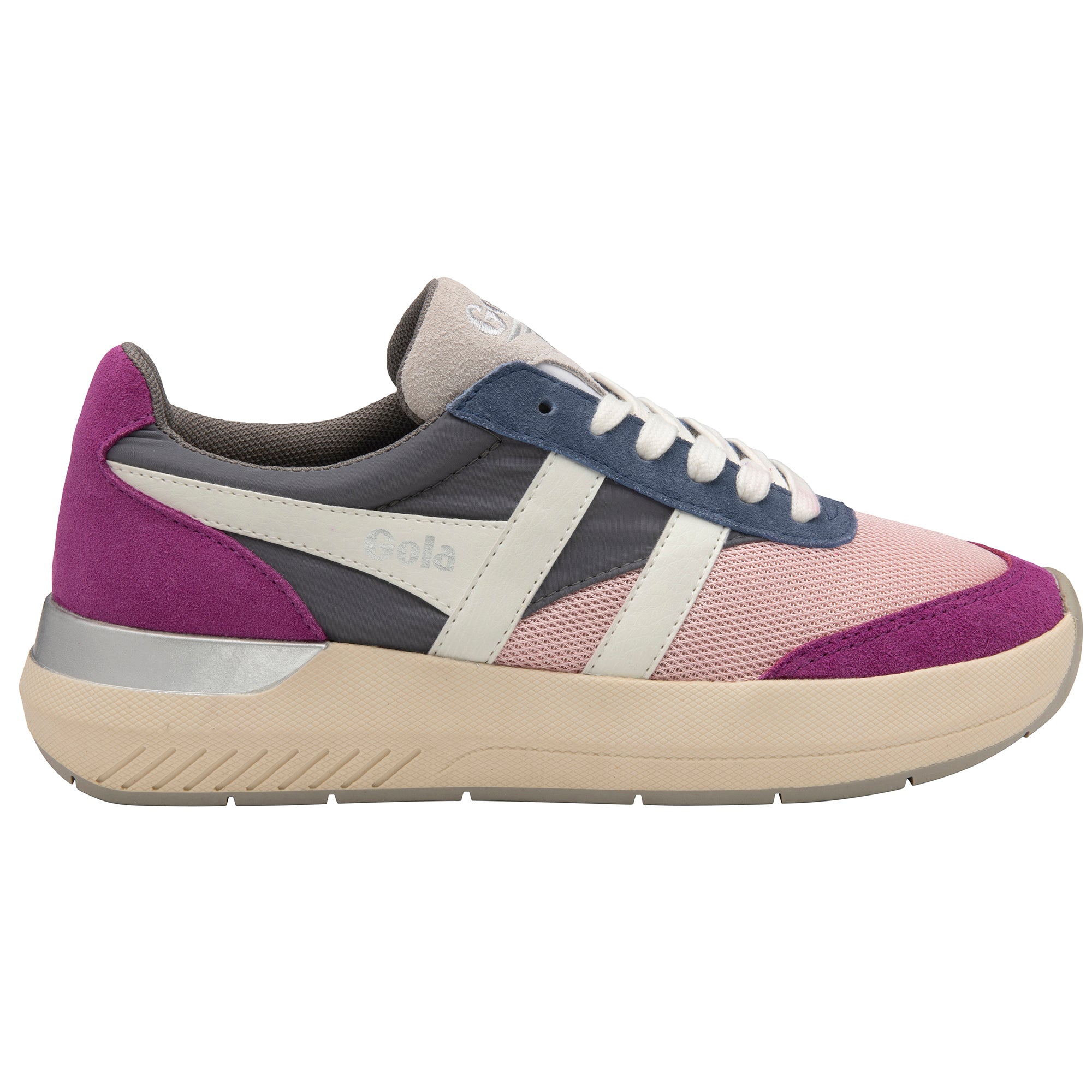 Raven Sneakers Chalk Pink, Shadow + Foxglove