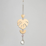 Crafted Suncatcher Monstera Leaf | Rose Quartz