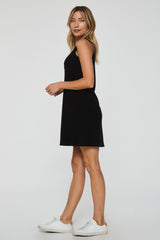 Justine High Neck Sleeveless Dress Black