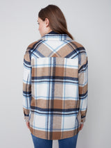 Plaid Flannel Shirt Jacket Truffle