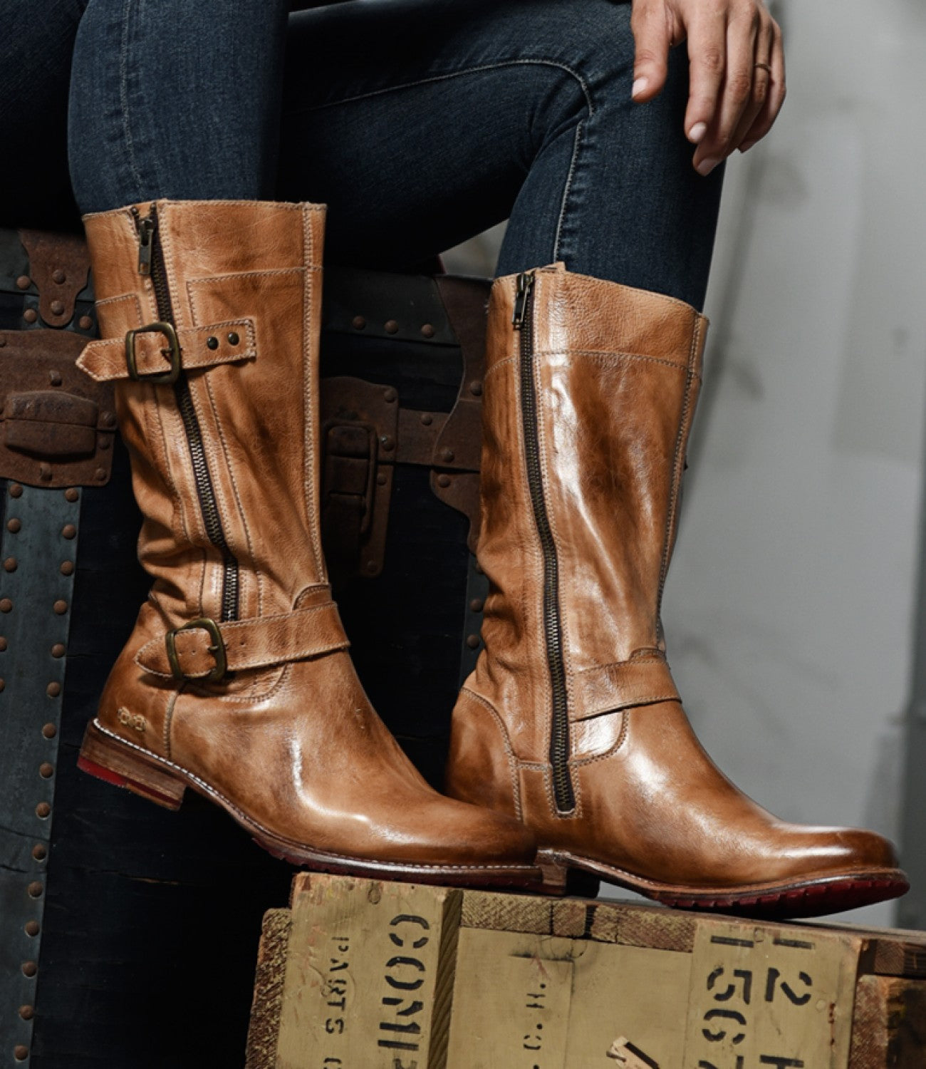 Gogo Lug Boot Tan Rustic