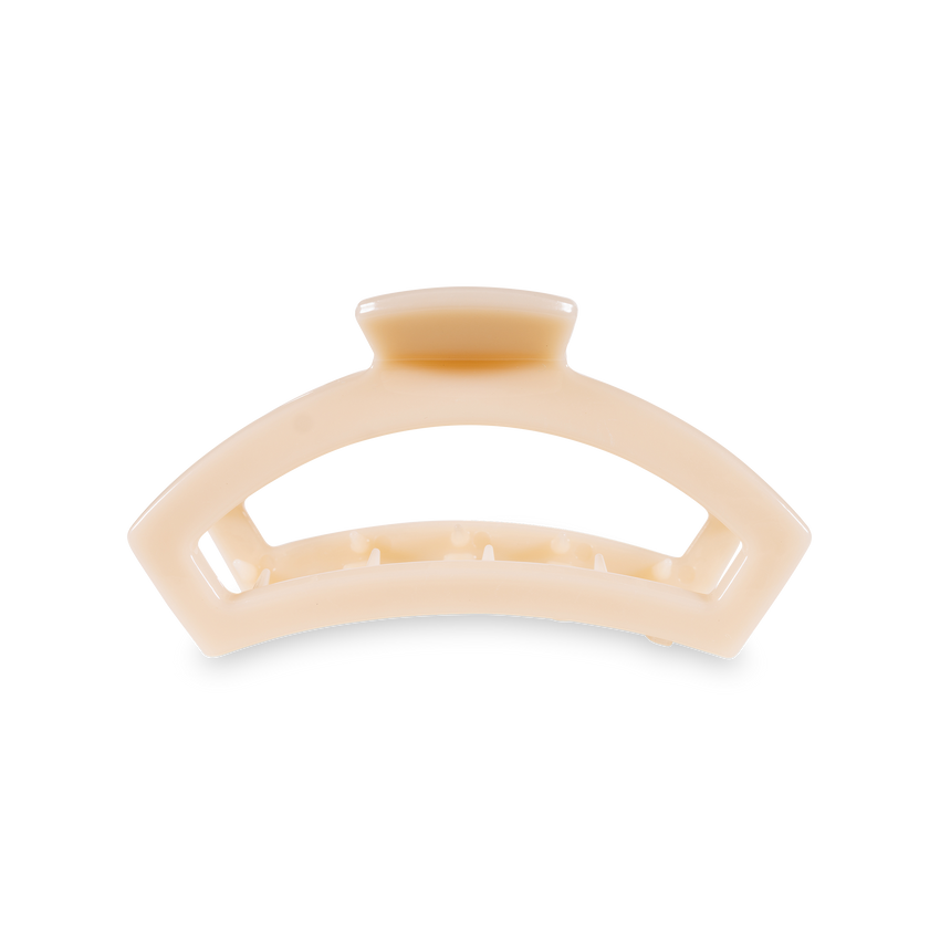 Open Medium Hair Clip Almond Beige